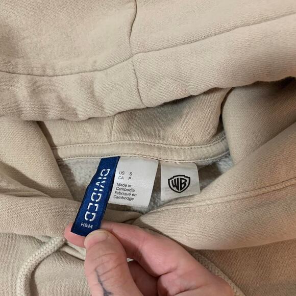 Warner Brothers Cream Hoodie IT clown size small - Picture 4 of 6